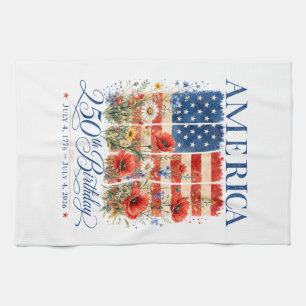 250. Jubiläum USA Frauen 4. Juli Amerika 25 Geschirrtuch