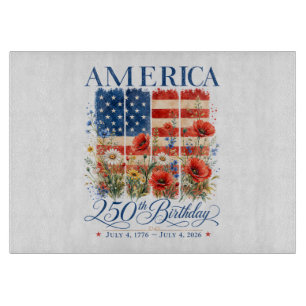 250. Jubiläum USA Frauen 4. Juli Amerika 25 Schneidebrett