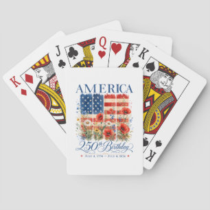 250. Jubiläum USA Frauen 4. Juli Amerika 25 Spielkarten