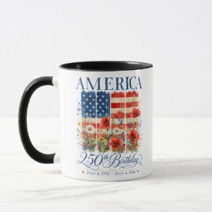 250. Jubiläum USA Frauen 4. Juli Amerika 25 Tasse