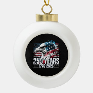 250. Jubiläum USA Geburtstag Langarm Keramik Kugel-Ornament