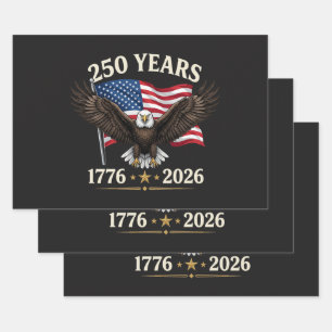 250. Jubiläum USA Geschenkpapier Set