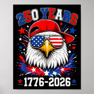 250. Jubiläum USA Jungen Kinder Adler 250 Jahre Poster