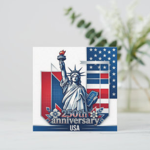 250. Jubiläum USA Kunst Statue der Freiheit Famili Karte
