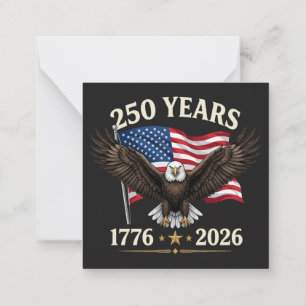 250. Jubiläum USA Mitteilungskarte