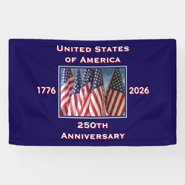 250. Jubiläum USA Patriotic Banner (Horizontal)