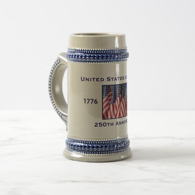 250. Jubiläum USA Patriotic Bierglas (Vorderseite Links)