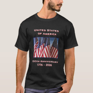 250. Jubiläum USA Patriotic Black T-Shirt