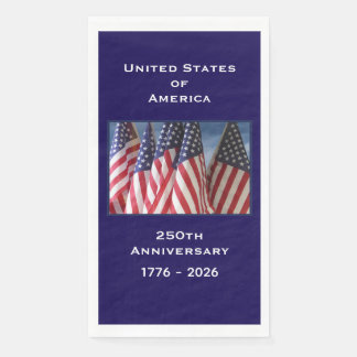 250. Jubiläum USA Patriotic Flags Paper Serviette
