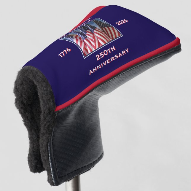 250. Jubiläum USA Patriotic Putter Golf Headcover (3/4 Vorderseite)