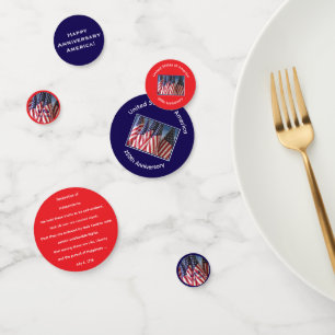 250. Jubiläum USA Patriotic Red Blue Table Konfetti