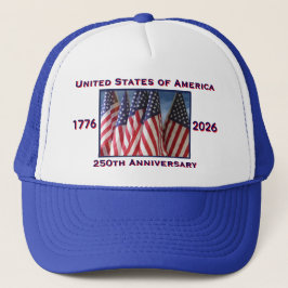 250. Jubiläum USA Patriotic Royal Blue Truckerkappe