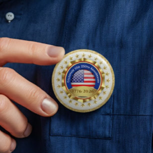 250. Jubiläum USA Patriotisch   1776–2026 Button