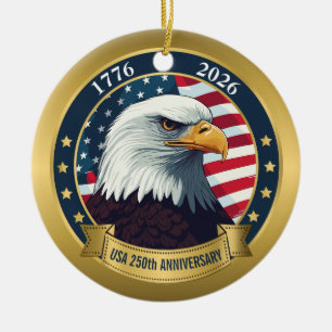 250. Jubiläum USA Patriotisch 1776–2026 Keramik Ornament