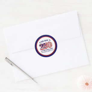 250. Jubiläum USA Patriotisch   1776–2026 Runder Aufkleber