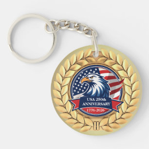 250. Jubiläum USA Patriotisch   1776–2026 Schlüsselanhänger