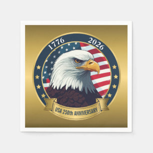 250. Jubiläum USA Patriotisch 1776–2026 Serviette
