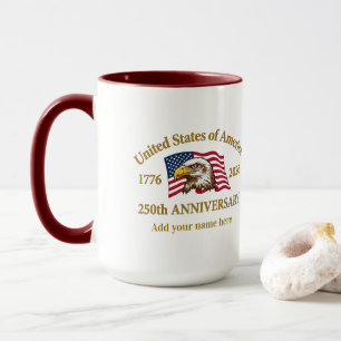 250. Jubiläum USA Patriotisch 1776–2026 Tasse