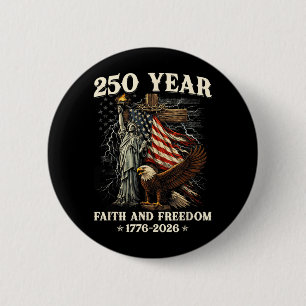 250. Jubiläum USA Patriotisch 250 Jahre Amerikanis Button