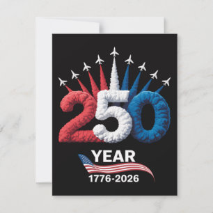 250. Jubiläum USA Patriotisch 250 Jahre Einladung
