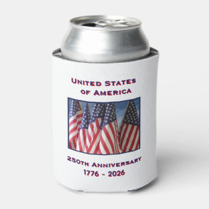 250. Jubiläum USA Patriotische amerikanische Flagg Dosenkühler