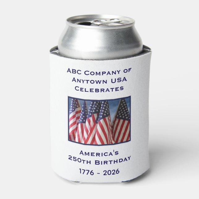 250. Jubiläum USA Patriotische amerikanische Flagg Dosenkühler (Kanne Vorderseite)