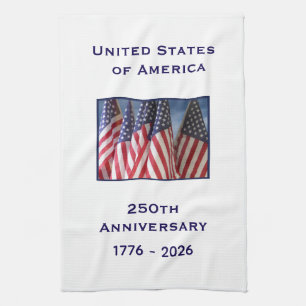 250. Jubiläum USA Patriotische amerikanische Flagg Geschirrtuch