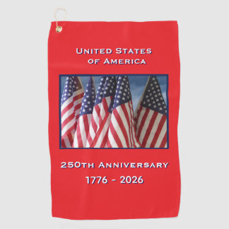 250. Jubiläum USA Patriotische amerikanische Flagg Golfhandtuch