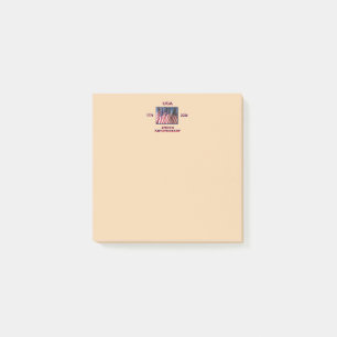 250. Jubiläum USA Patriotische amerikanische Flagg Post-it Klebezettel