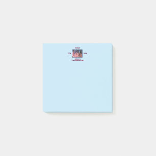 250. Jubiläum USA Patriotische amerikanische Flagg Post-it Klebezettel