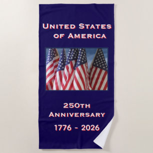 250. Jubiläum USA Patriotische amerikanische Flagg Strandtuch
