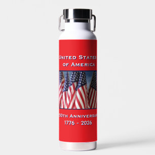 250. Jubiläum USA Patriotische amerikanische Flagg Trinkflasche