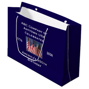 250. Jubiläum USA Patriotische Flaggen Große Geschenktüte