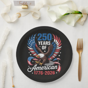 250. Jubiläum USA Patriotischer Adler 250 Jahre Pappteller