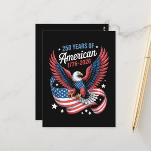 250. Jubiläum USA Patriotischer Adler Postkarte