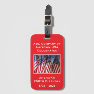 250. Jubiläum USA Patriotisches Andenken Gepäckanhänger