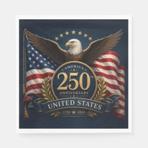 250. Jubiläum USA Patriotisches Andenken Serviette
