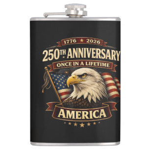 250. Jubiläum USA-Shirt 250. Amerika Flachmann