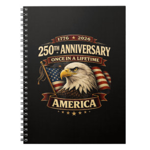 250. Jubiläum USA-Shirt 250. Amerika Notizblock
