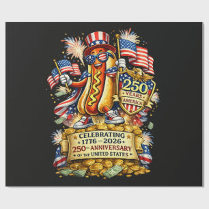 250. Jubiläum USA Unabhängigkeitsfeier Geschenkpapier