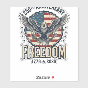 250. Jubiläums-Freiheits-Adler Patriotisches Vinta Aufkleber