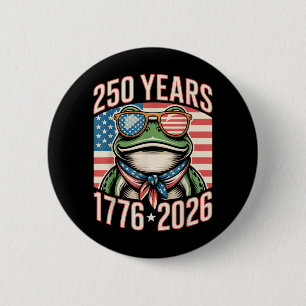 250. Jubiläumsfrosch 1776 2026 250 Jahre Amerika Button