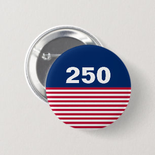 250 Rot Weiß Blau USA-Jubiläum Button