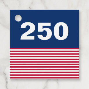 250 Rot Weiß Blau USA-Jubiläum Geschenkanhänger