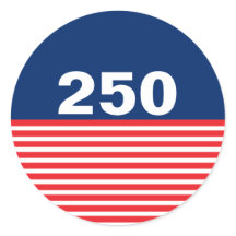 250 Rot Weiß Blau USA-Jubiläum