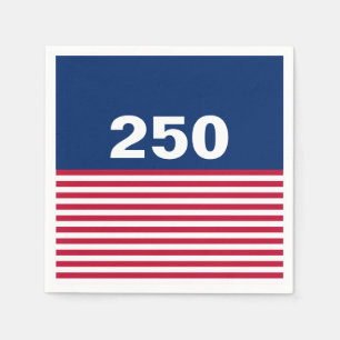 250 Rot Weiß Blau USA-Jubiläum Serviette