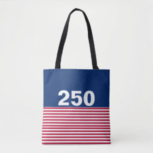 250 Rot Weiß Blau USA-Jubiläum Tasche