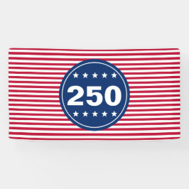 250 Stars and Stripes Red White and Blue Patriotic Banner