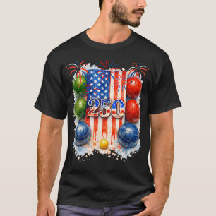 250 Stolz Unabhängigkeit 4. Juli Boccia T-Shirt