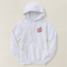 250 Sweat à capuche gris clair brodé pour hommes